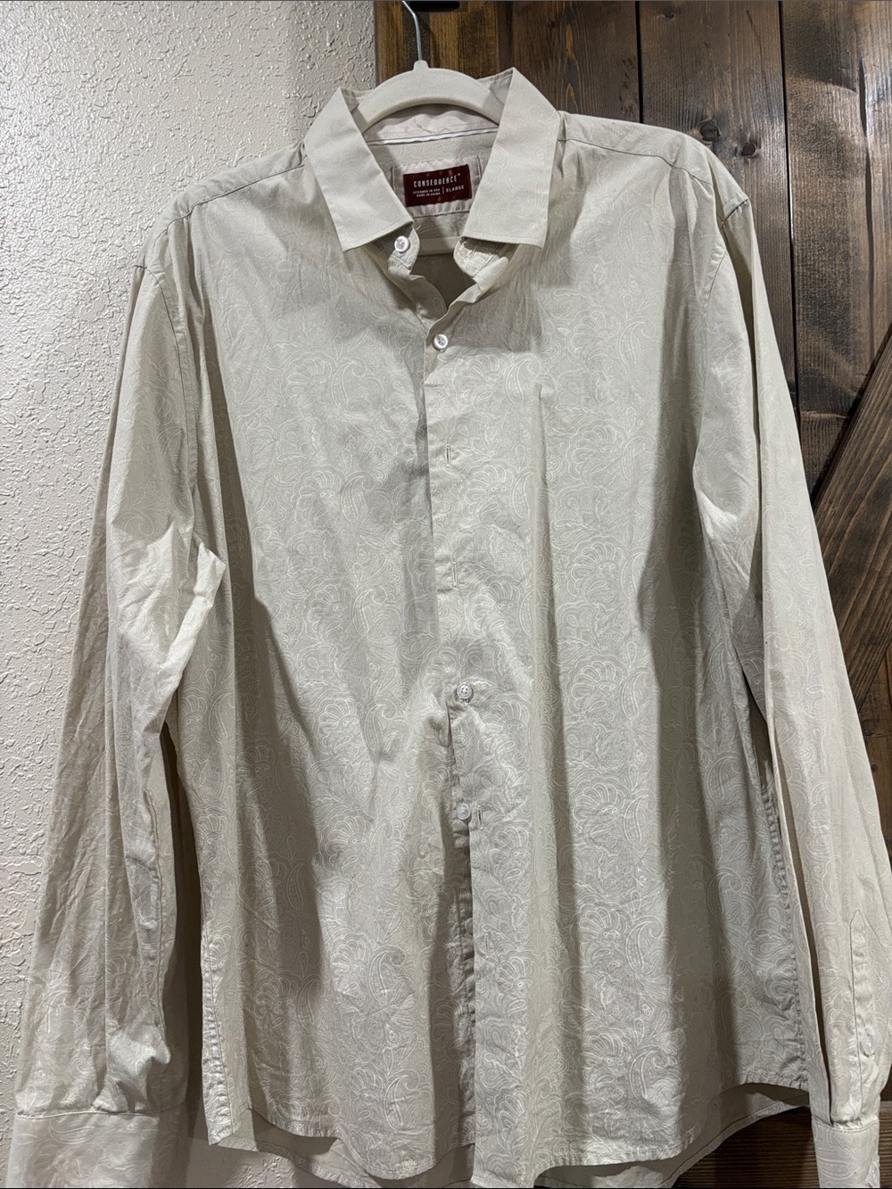Men's Cream  Dress Shirt